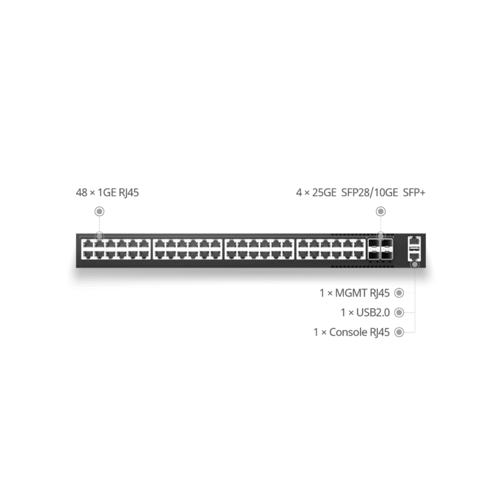 L2/L3 Access Switch 48x1Gb RJ45 + 4x25Gb | CX204Y-48GT-M-S