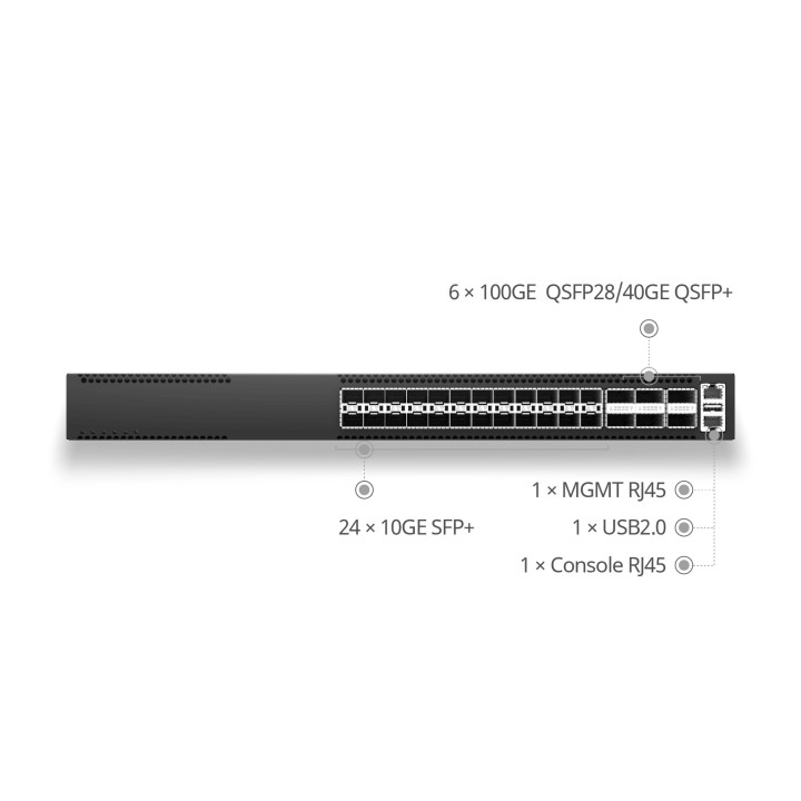 Switch Core/Spine L3 48x25Gb + 8x100Gb SONiC | CX308P-48Y-M-H